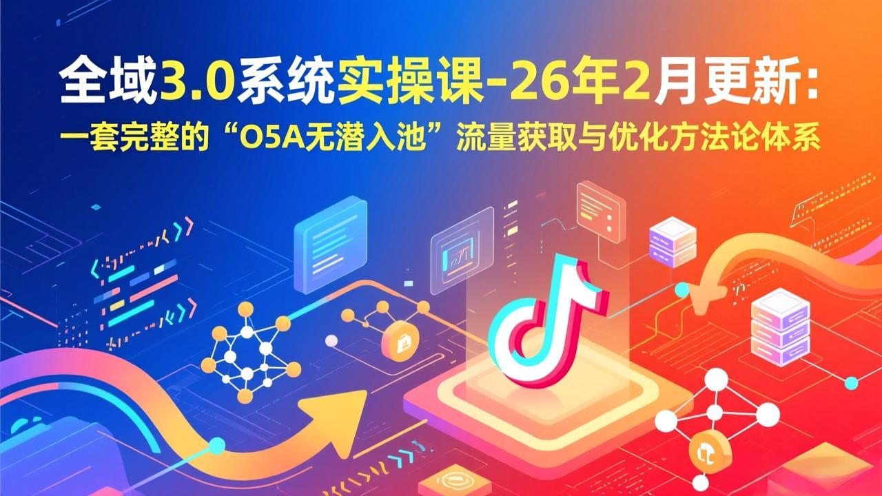 全域3.0系统实操课-26年2月更新：一套完整的“O5A无潜入池”流量获取与优化方法论体系-萧谦网创