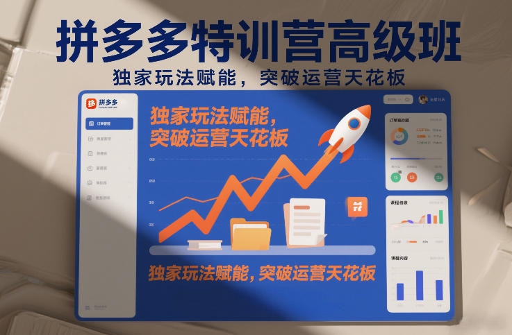 拼多多特训营高阶班,独家玩法赋能,突破运营天花板(更新26年2月)-萧谦网创
