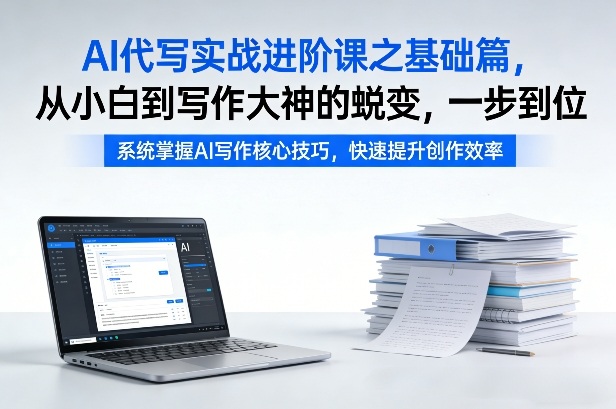 AI代写实战进阶课之基础篇，从小白到写作大神的蜕变，一步到位【揭秘】-萧谦网创